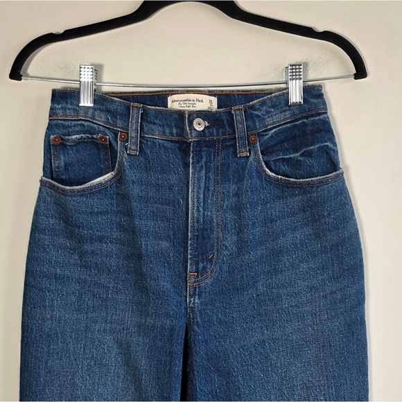 Abercrombie & Fitch 90s Straight Ultra High Rise Jeans Size 25 Curve Love - Picture 5 of 10